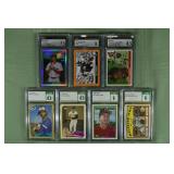 Lot of 7 CSG graded MLB cards from 1987-2021: (2)