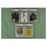 Lot of 5 PSA graded NBA cards from 1971-1992: Hard