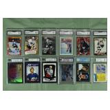 Lot of 12 graded Wayne Gretzky NHL cards from 1984
