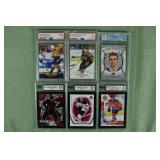 Lot of 6 graded Connor McDavid NHL cards from 2015