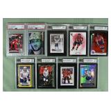 Lot of 9 graded Alex Ovechkin NHL cards from 2007-