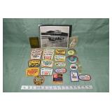 Lot: Bel Air Racetrack 8x10", bowling patches, coi