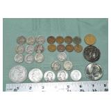 Collection of mostly US coins: 1888O Morgan dollar