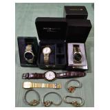 5 mens and 4 ladies wrist watches; as is