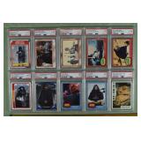 Lot of 10 PSA graded Star Wars cards: (3) 9