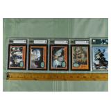 Lot of 5 Star Wars graded cards: 2 KSA 8.5