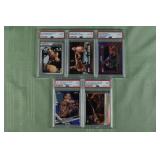 Lot of 5 PSA graded UFC cards: (2) 9