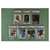 Lot of 7 PSA graded NHL cards from 1983-2008: (3)