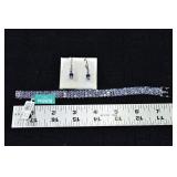 Sterling silver Tanzanite jewelry: 123 stone brace