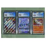 Lot of (3) CGC 9.5 graded Pokï¿½mon cards: Hidden Fa