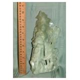 Chinese carved jade repaired stone figure of Guany