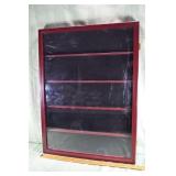 5 row trading card display case: 23"x31"h; as is