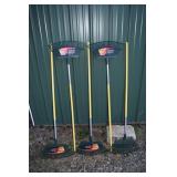 5 True Temper SuperFlex steel lawn rakes; as is
