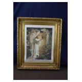 Large ornate French gilt Gesso frame, 37x4x43"h wi