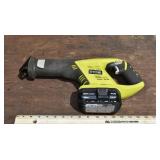 Ryobi 18V reciprocating saw model P515, working wi