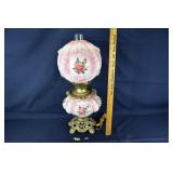 Rose decorated milk glass Gone With The Wind elect