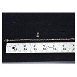 14 kt gold tanzanite jewelry: 7" tennis bracelet s