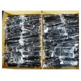 140 synthetic black watch bands; as is