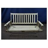 Painted wood porch swing 48x16x22"h; as is