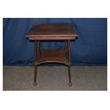 Mahogany parlor table with unique quatrefoil shape