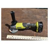 Ryobi 18V 4-1/2" angle grinder model P4221TH, work