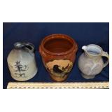3 decorative pottery objects