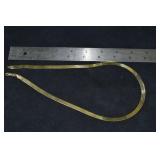 Marked 14 kt gold jewelry: 20" herringbone necklac