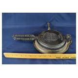 Griswold no.8 cast iron waffle maker with short ba