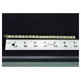 14 kt gold 7" tennis bracelet set with 20 emeralds