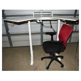 Adjustable height office work station 67x26x29-44"