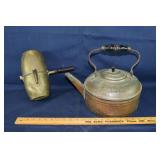 German brass flip coffee pot or Potsdam boiler or