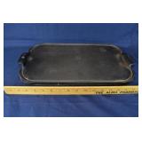 Wagner cast iron 17" rectangular griddle; as is