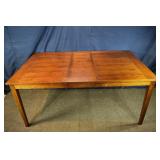 Oak single leaf extension table, 66x40x30"h; as is