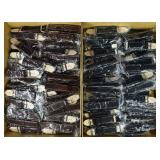 157 leather watch bands: 83 brown, 74 black; as is