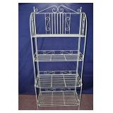 Wrought iron folding 4 tier baker's rack, 29x15x66