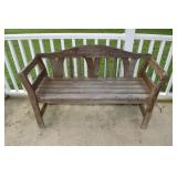 4' wooden garden bench; as is