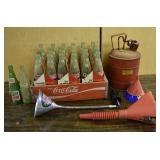 Lot: wooden crate of Coke bottles plus 2, Protecto