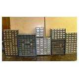 8 parts bins with 259 bins of parts and hardware;