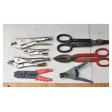 7 tools: vice grip, tin snips, electrical; as is