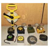 10+ assorted tape measures; as is