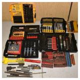 Collection of Craftsman and DeWalt drill and screw