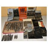 Large assortment of drill bits; as is