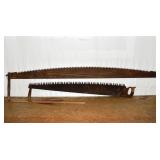 2 antique two-man saws; as is