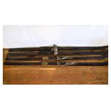2 pair vintage cross country skis; as is