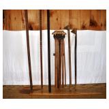 Lot: folding wall mounted drying rack, tank gauge,