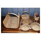6 assorted baskets; as is