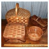 4 baskets: Longaberger with insert, West Rindge do