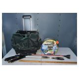 Lot: gardener tote, Hercules hose, spray wand, Thu