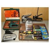 5 staple guns and staple supplies; as is