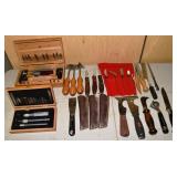 Lot: 2 X-Acto sets, AMT and other carving tools, e